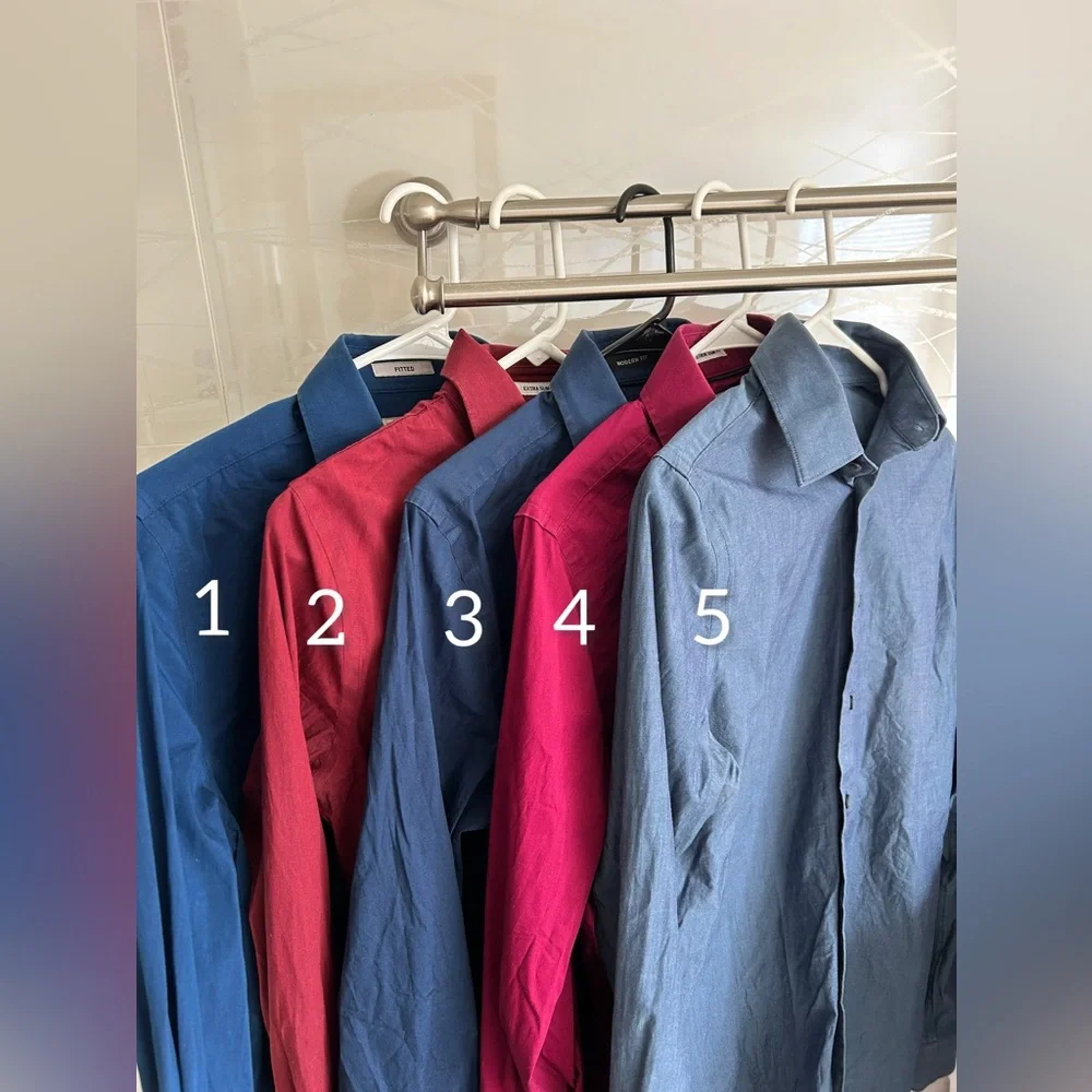Lot of 1MX Express Extra Slim Fit, Fitted, Modern Fit Dress Shirts Button Up👕 - Picture 1 of 6